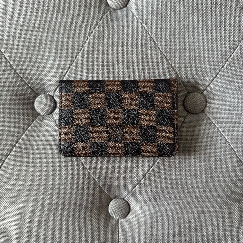 Checkered Brown and Black Wallet
